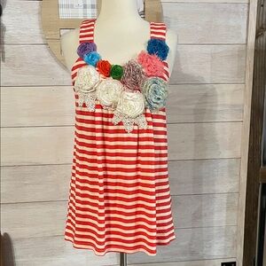 Radzoli Red and White Striped Top M